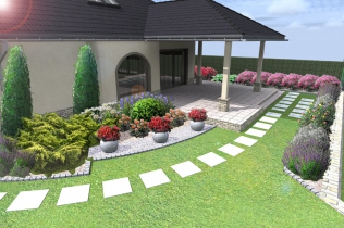 Kwitnący ogród - projekt LandscapeDesign.pl